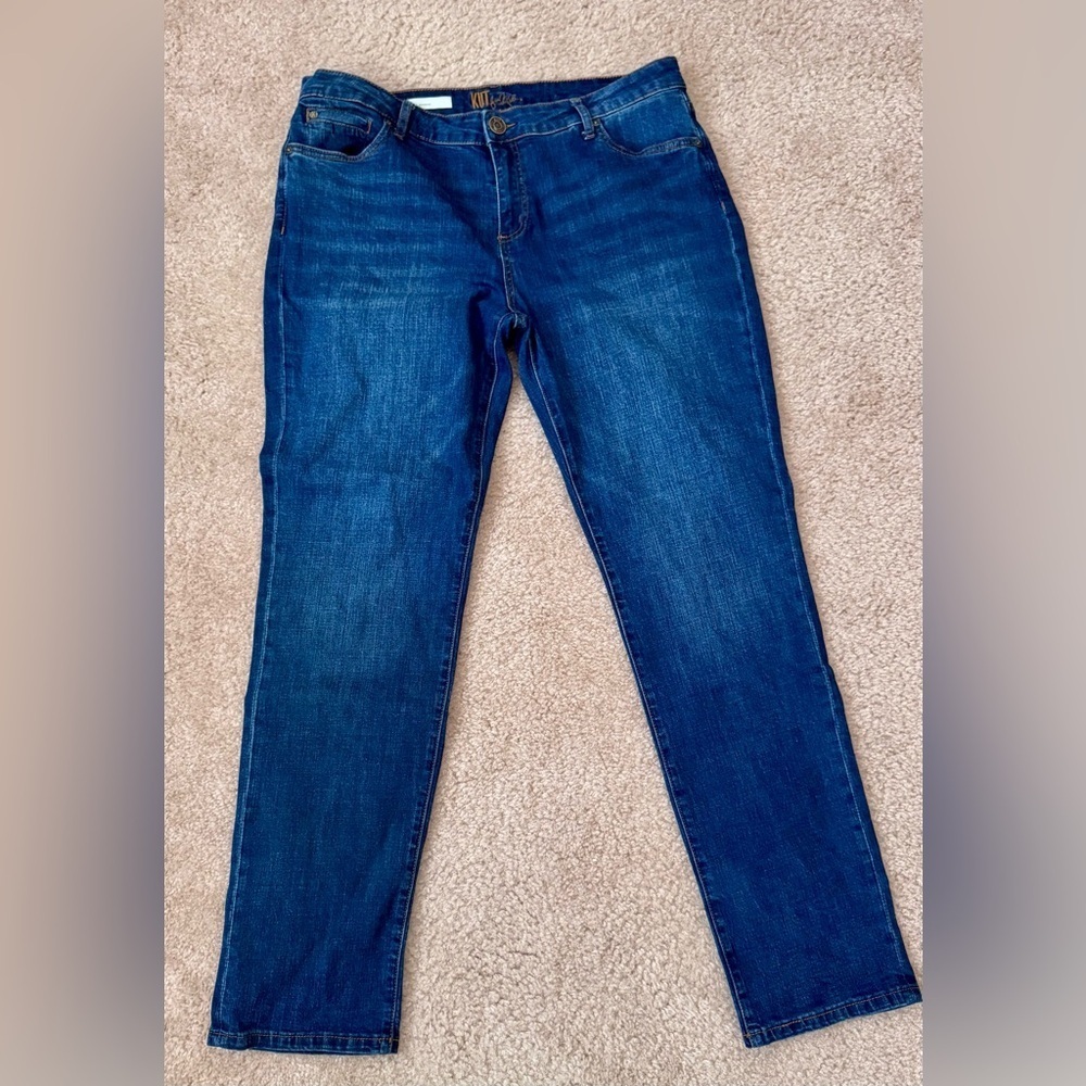 Kut From The Kloth Women’s Katy Boyfriend Blue Denim Jeans Size 14 - Picture 15 of 15
